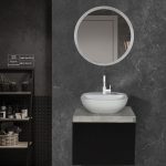 روشویی کابینتی کاکتوس مدل elegante 50 رنگ مشکی پتینه 5013