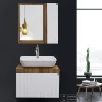 روشویی کابینتی کاکتوس مدل الگانت رنگ سفید راش ۵۰۲۹