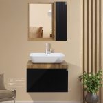 روشویی کابینتی کاکتوس مدل الگانت رنگ مشکی راش ۵۰۳۰