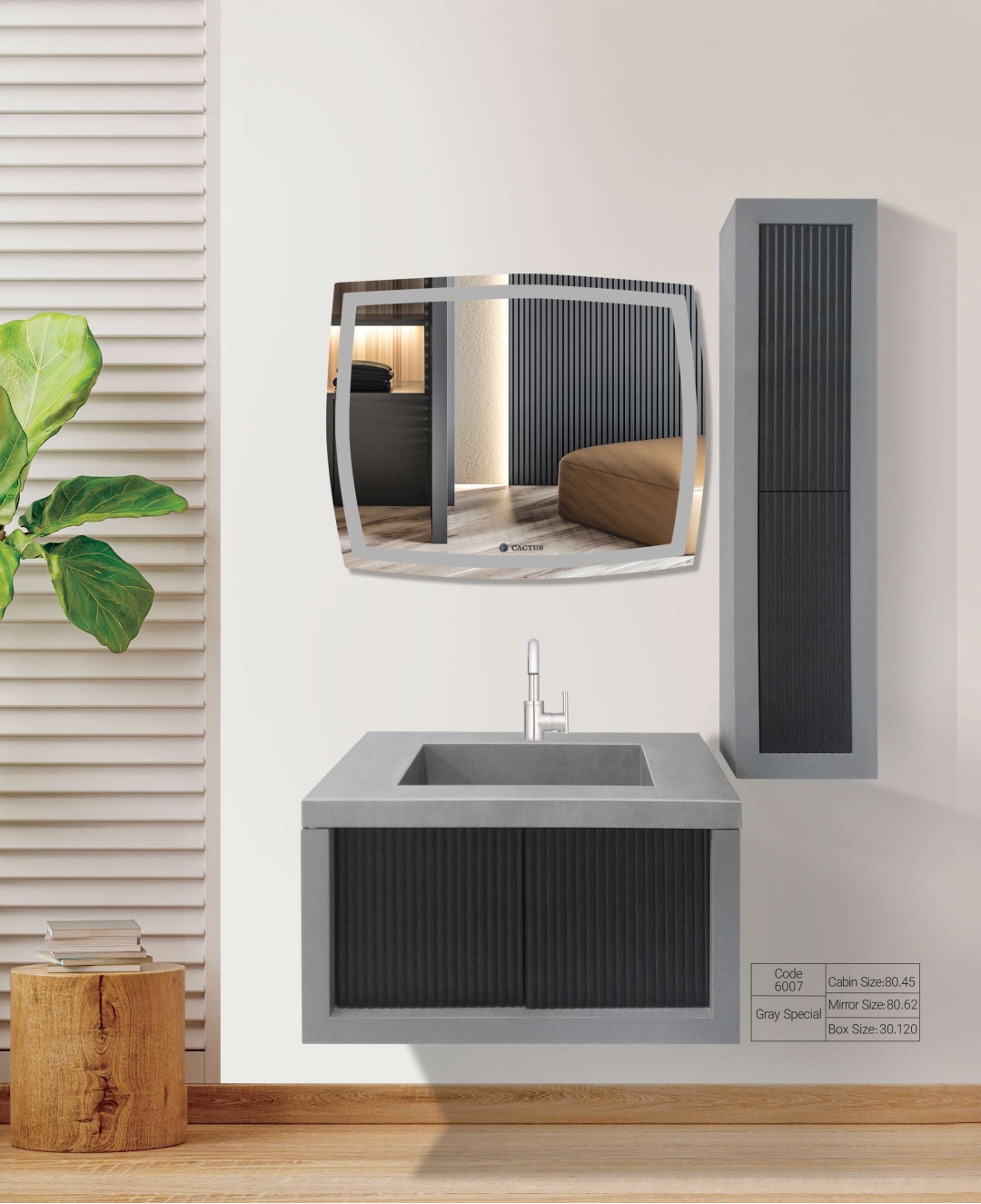 6007 روشویی کاکتوس مدل Gray Special کد 6007