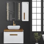 روشویی کاکتوس مدل 80 isatis رنگ سفید کد 6017
