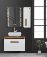 روشویی کاکتوس مدل 80 isatis رنگ سفید کد 6017