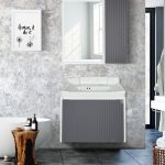 روشویی کاکتوس مدل Magnolia 60 رنگ طوسی کد 6025