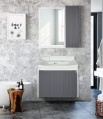 روشویی کاکتوس مدل Magnolia 60 رنگ طوسی کد 6025