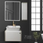 روشویی کاکتوس مدل Robina 60 رنگ سفید کد 6026