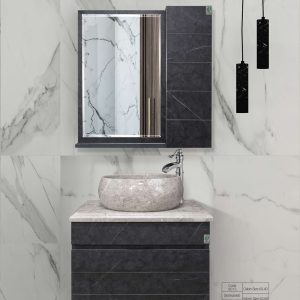 روشویی کاکتوس مدل simakan60 dark gray stone کد 8015