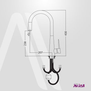 شیر ظرفشویی مدل آبنوس ABNUS البرز روز