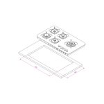 اجاق گاز شیشه ای مدل IG8510 برند کن