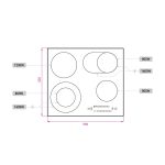 اجاق گاز شیشه ای مدل CC4505 برند کن
