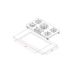 اجاق گاز شیشه ای مدل IG8507 برند کن