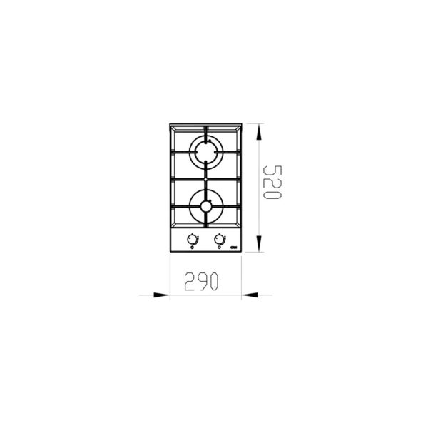 اجاق گاز شیشه ای مدل دومینو | DOMINO برند کن