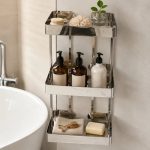 استند مستطیل سه طبقه حمام اسمارت (کد 1023) رنگ کروم