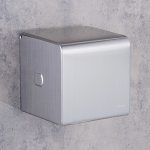 جای دستمال توالت باکسی کوچک برند اسمارت رنگ کروم مات (خشدار)