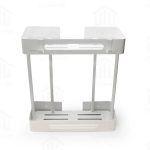 استند مستطیل دو طبقه حمام اسمارت (کد ۲۰۲۲) رنگ سفید