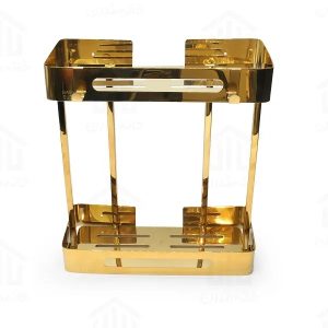 استند مستطیل دو طبقه حمام اسمارت (کد ۲۰۲۲) رنگ طلایی