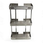 استند مستطیل سه طبقه حمام اسمارت (کد ۲۰۲3) رنگ کروم مات (خشدار)