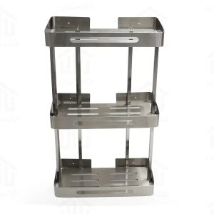 استند مستطیل سه طبقه حمام اسمارت (کد ۲۰۲3) رنگ کروم مات (خشدار)