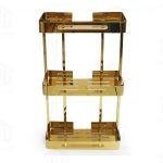 استند مستطیل سه طبقه حمام اسمارت (کد ۲۰۲3) رنگ طلایی