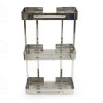 استند مستطیل سه طبقه حمام اسمارت (کد ۲۰۲3) رنگ کروم