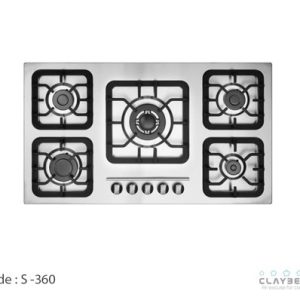 اجاق گاز رومیزی استیل کلایبرگ کد S-360 پنج شعله